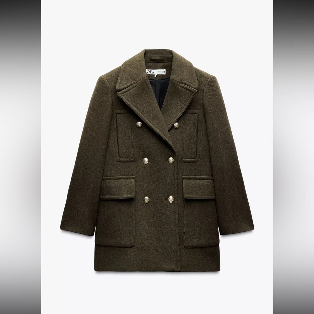 ZARA WOOL BLEND COAT - BRAND NEW WITH TAG - SIZE XS